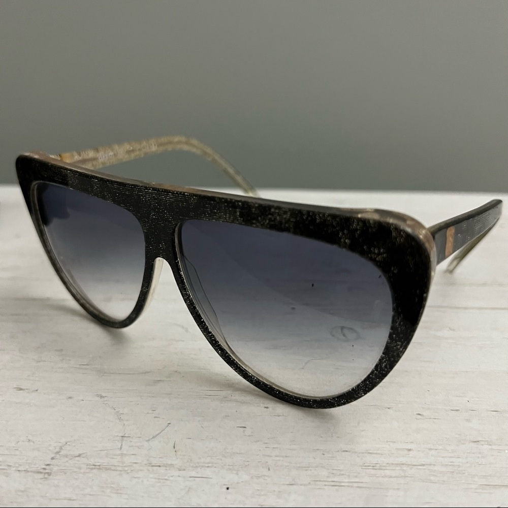 Laura Biagiotti Vintage 80s Oversized Browband Italian Sunglasses with Case